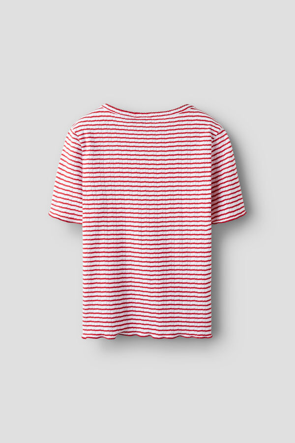 Lmtd Camiseta manga corta punto rayas rosa