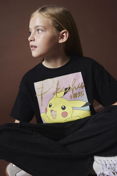 Womensecret Pokémon-Mädchen-T-Shirt Schwarz