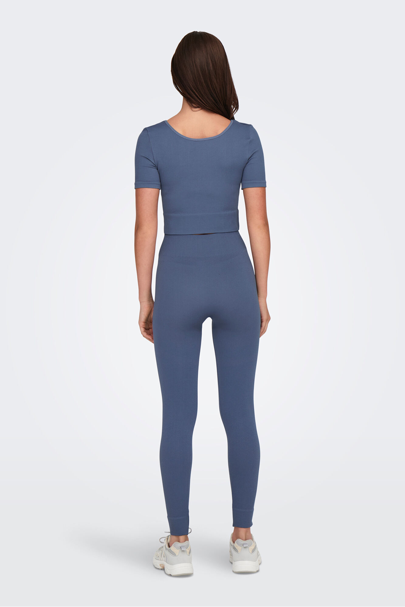Only Play Nahtlose blaue gerippte leggings