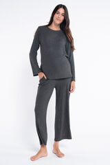 Ohma! Homepack mit weichem Stoff und Kn&ouml;pfe Grau