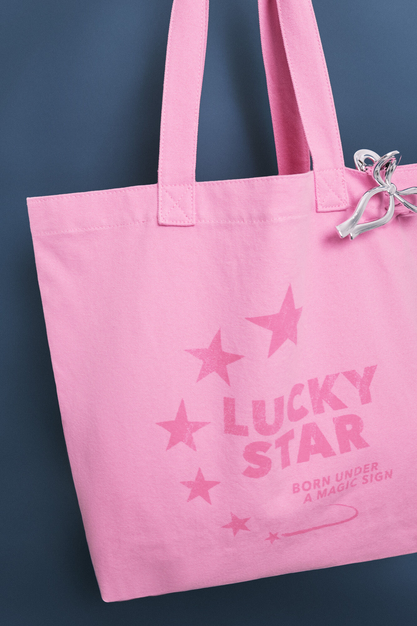 HI&BYE Pink star tote bag