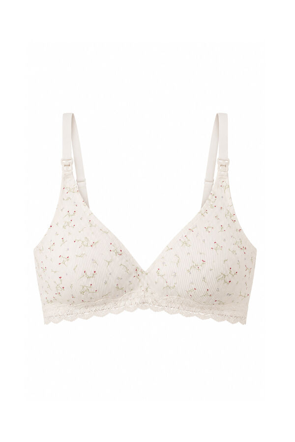 Women'secret FANTASTIC trudnički halter grudnjak sa printom cveća Bež