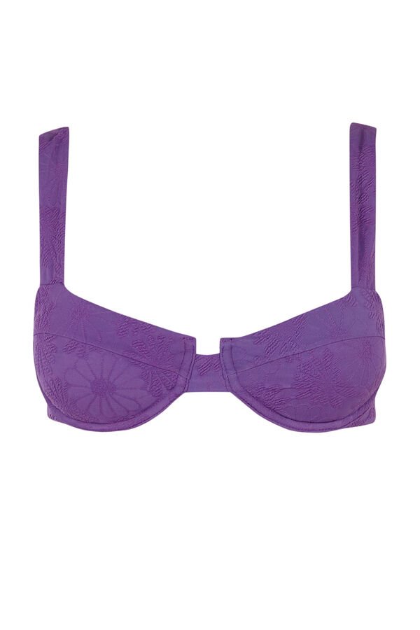 Womensecret Violet balconette bikini top Ljubičasta/Lila