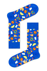 Womensecret Blue socks with junk food print Plava