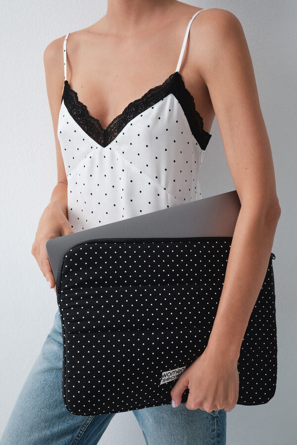 Women'secret Black polka-dots laptop case black