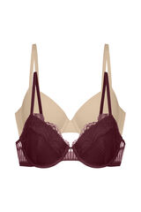 Dorina Emersyn two-piece pack Padded Demi Bra piros