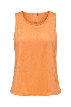 Womensecret Camiseta tirantes tejido textura naranja