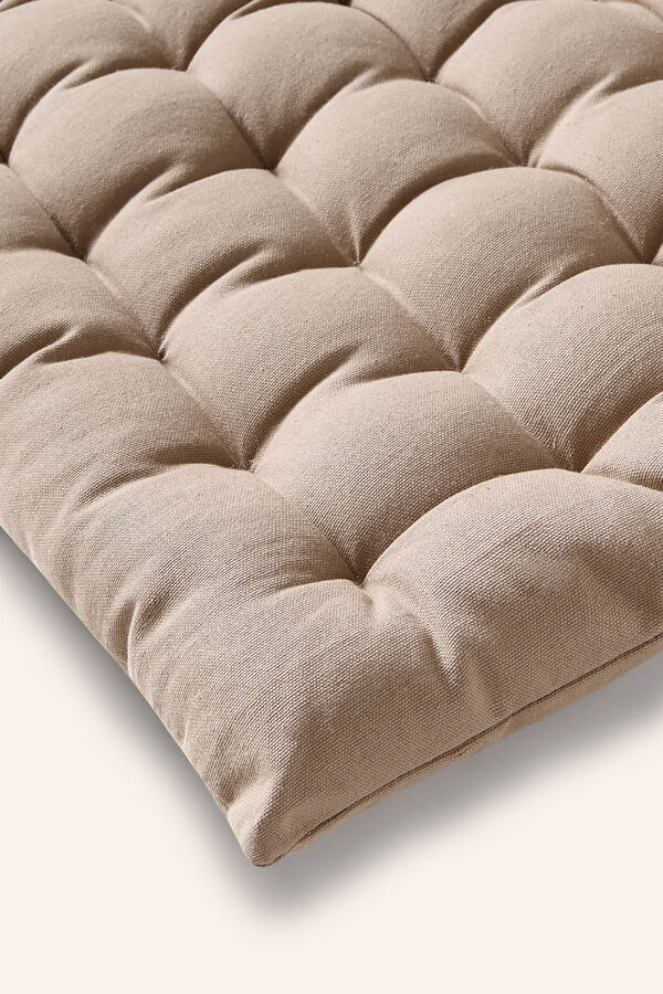 Womensecret Gavema washable cotton stone-coloured bench cushion grey