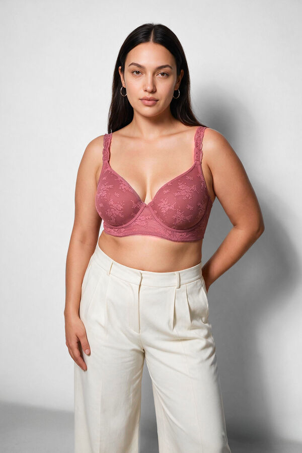 Women'secret Roze čipkasti balkonet grudnjak BEAUTIFUL Roze
