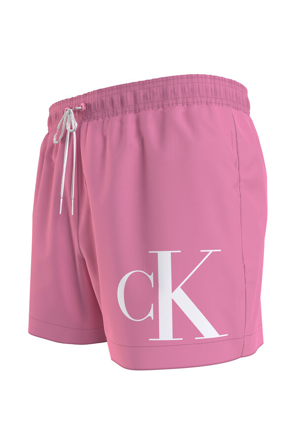 Womensecret Short drawstring swim shorts - CK Monogram Rosa