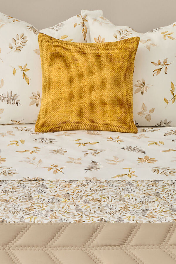 Textura Folhas de algod&atilde;o em galho cru