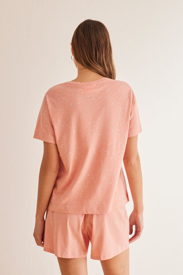 Womensecret Pijama corto 100% algodón rosa Snoopy rosa