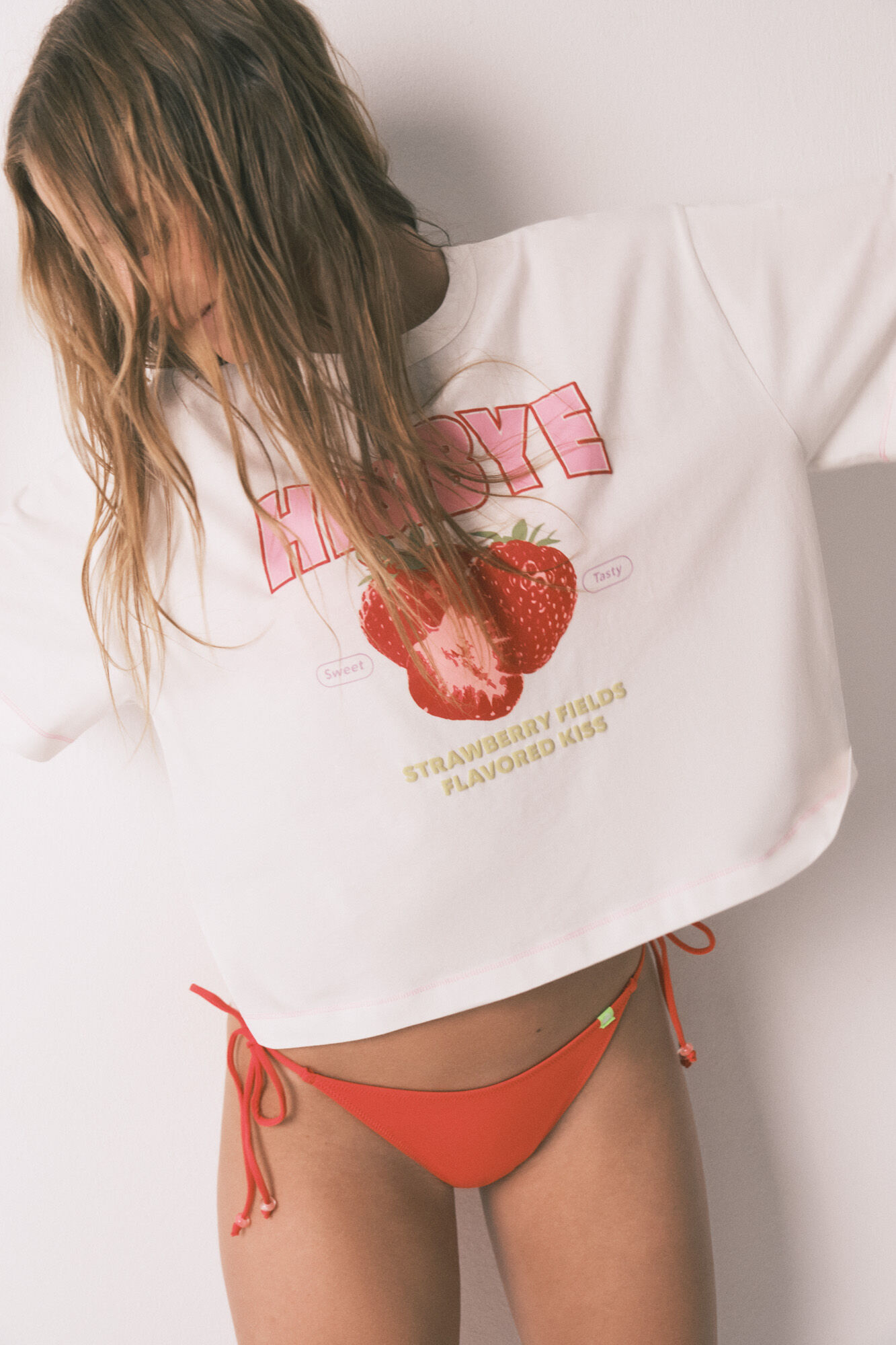 HI&BYE Braga bikini tiras roja