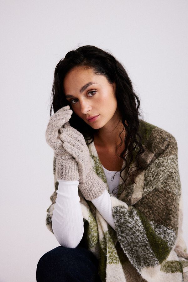 Pieces Knit gloves nude