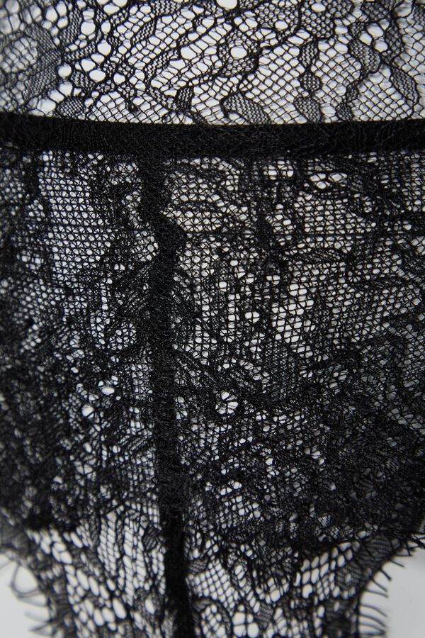 Trendyol Conjunto bragas de encaje, ligas y medias negro