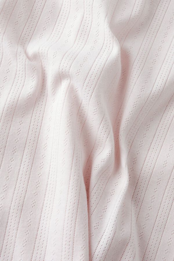 Lmtd Conjunto pijama corto sin mangas pointelle rosa