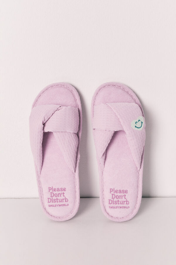 Women'secret SmileyWorld&reg; knot slippers green