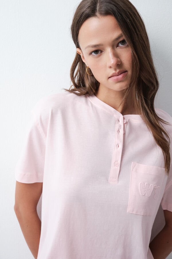 Women'secret Camiseta algod&oacute;n rosa rosa