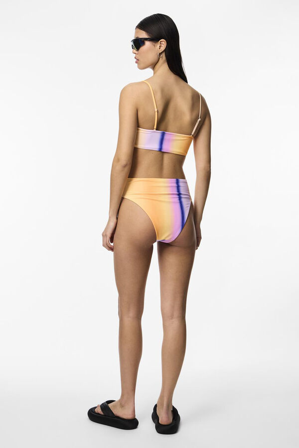 Womensecret Printed bandeau bikini top. Narančasta