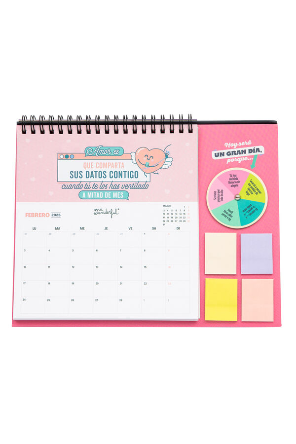 Mr. Wonderful Calend&aacute;rio de mesa com roleta 2025 - 2025: Deixe a a&ccedil;&atilde;o come&ccedil;ar! estampado