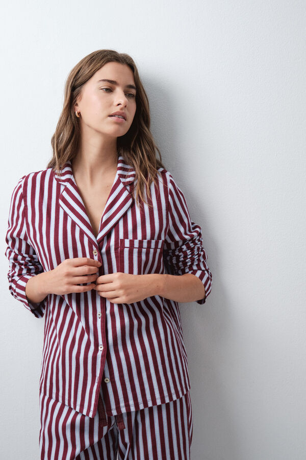 Women'secret Striped contrast classic pyjamas printed