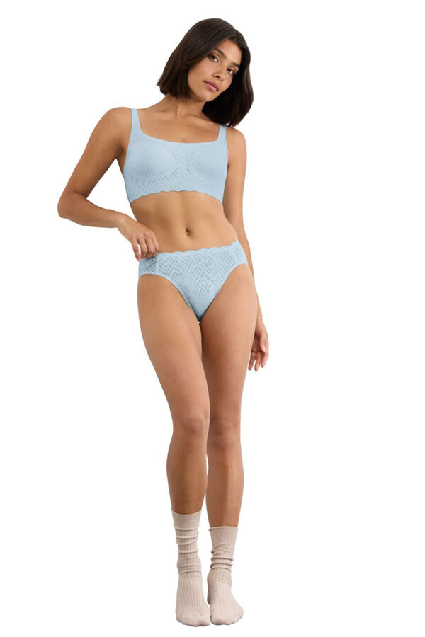 Sloggi Braga alta encaje invisible azul