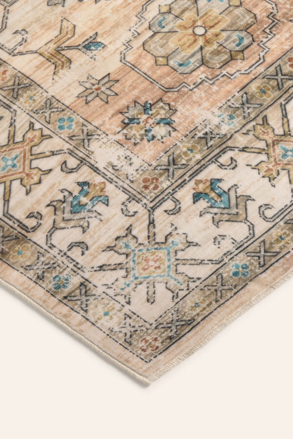 Calma House Alfombra lavable con antideslizante Atenea beige