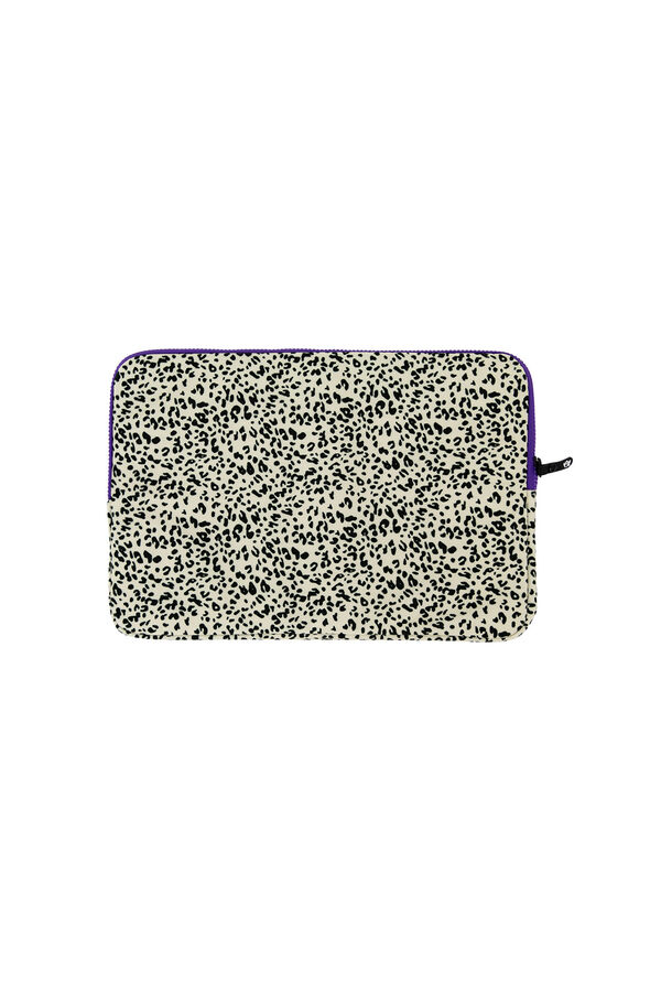 Mr. Wonderful Funda de port&aacute;til 13-14" - Animal print topos blanco
