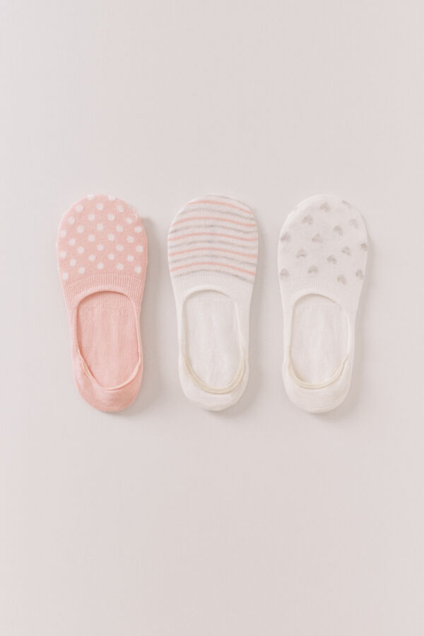 Women'secret Lot de 3 chaussettes invisibles aux imprimés assortis imprimé