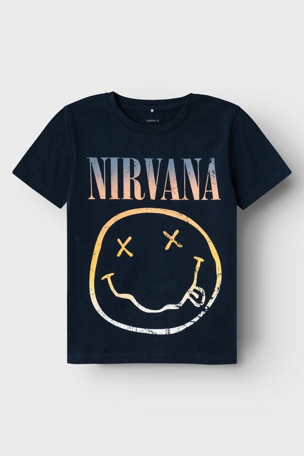 Womensecret Boys' Nirvana T-shirt Plava