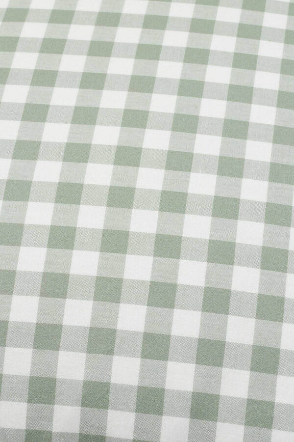 Textura Funda cojin cuadros vichy verde
