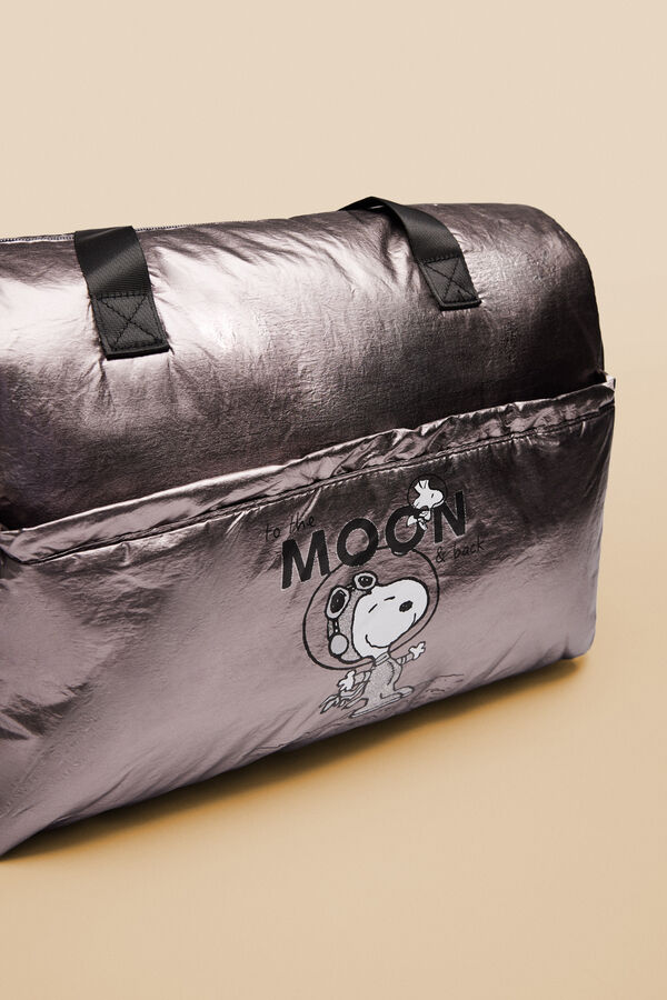Womensecret Snoopy metallic bowling bag grey