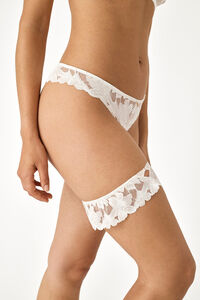 Promise Pack tanga y liga encaje blanco