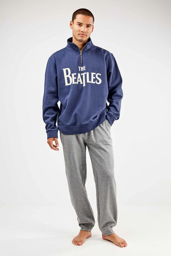 Gisela The Beatles men's set with brushed plush interior mit Print