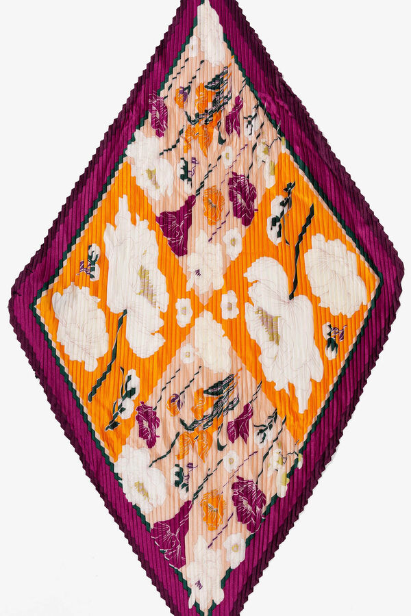 Vilanova Bandana plisada estampada rosa