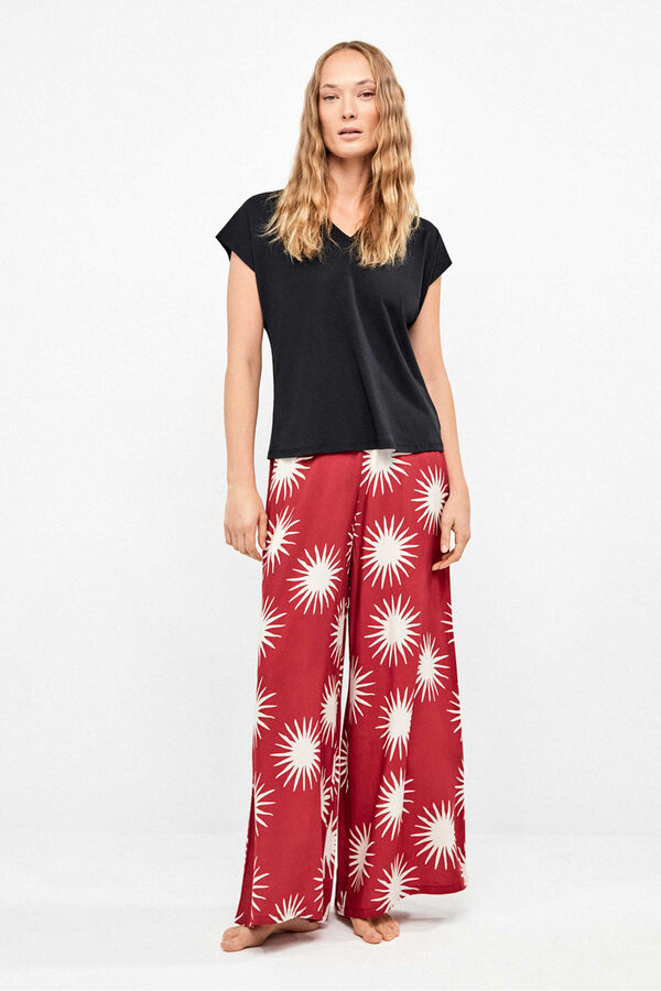 Gisela Camiseta manga sisa sat&eacute;n azul