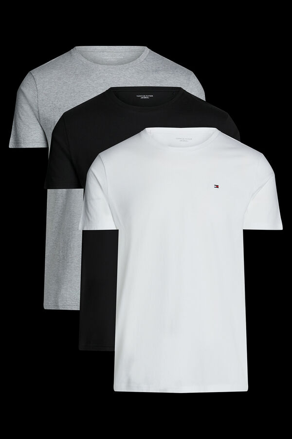 Tommy Hilfiger Pacote de 3 camisetas de gola redonda estampado