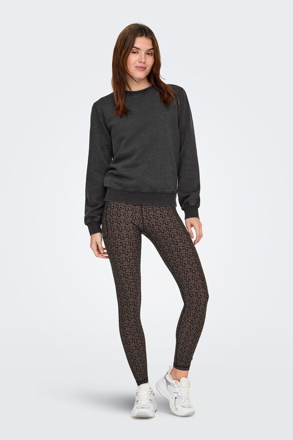 Only Play High- rise print leggings. black