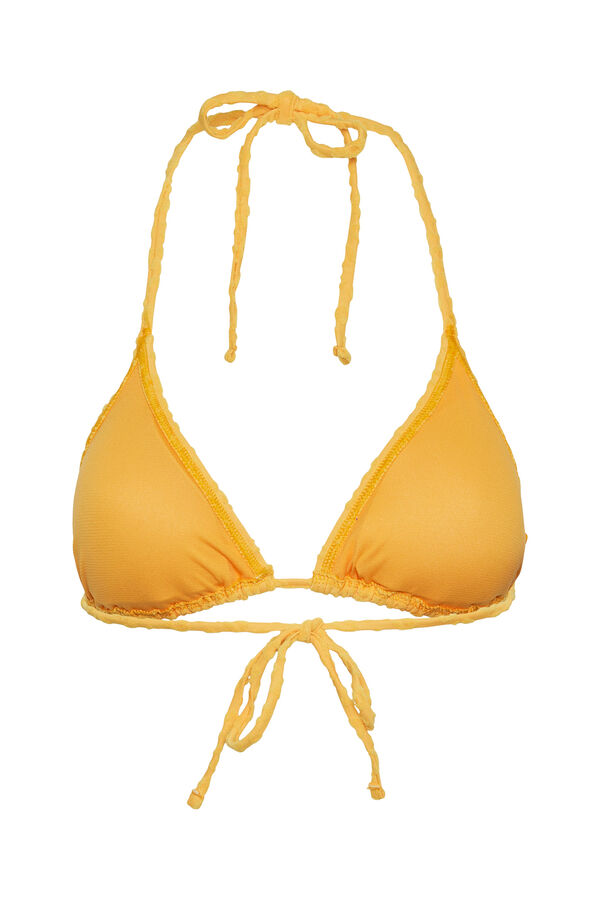 Womensecret Triangle bikini top. Double texture. Narandžasta