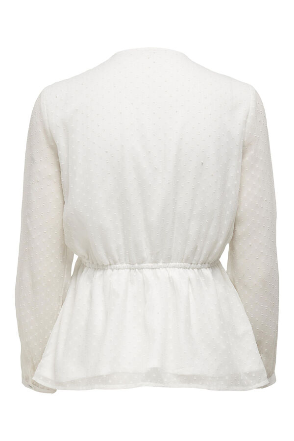 Only Maternity Camisa premamá de encaje mangas anchas blanco