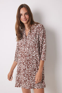 Womensecret Camisola curta de viscose com estampado paisley cru