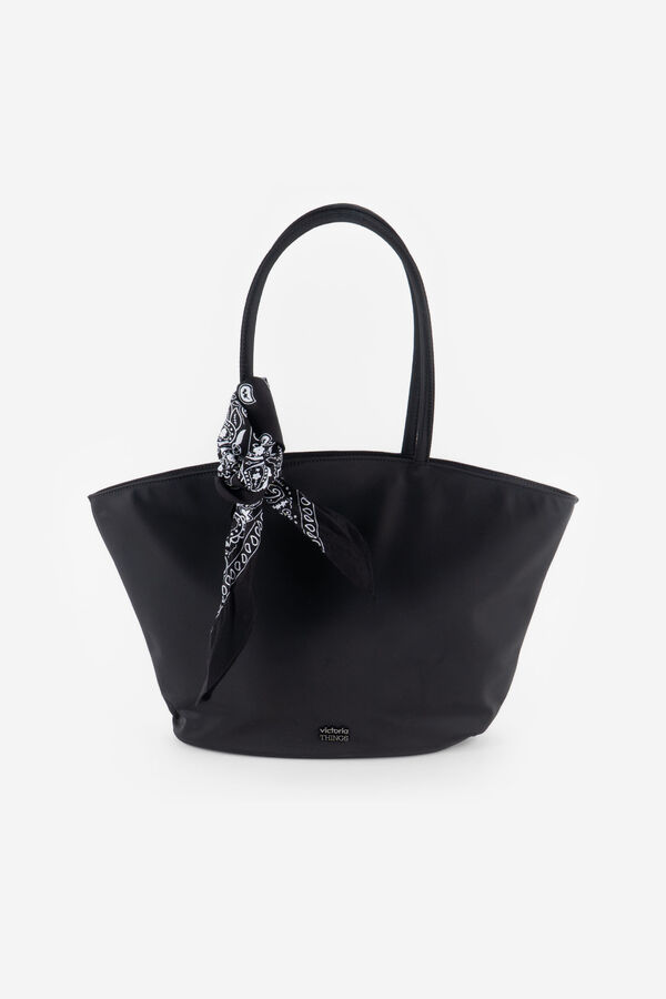 Victoria Mala tote bag em nylon preto