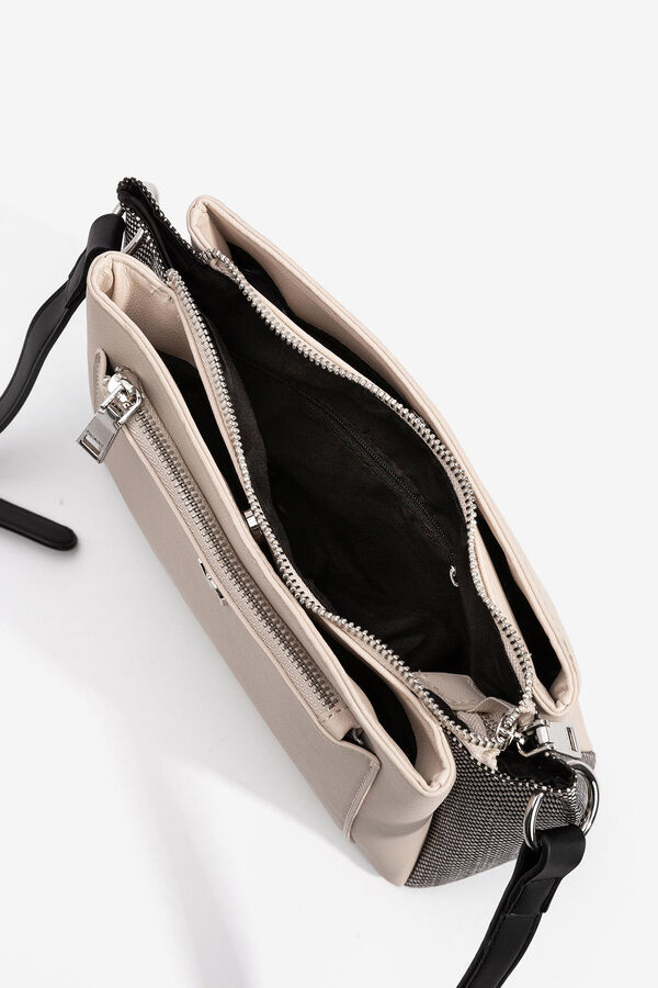 Vilanova Mala de tiracolo combinada bege