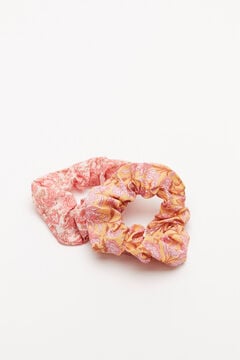 Womensecret Pack of 2 floral scrunchies pink