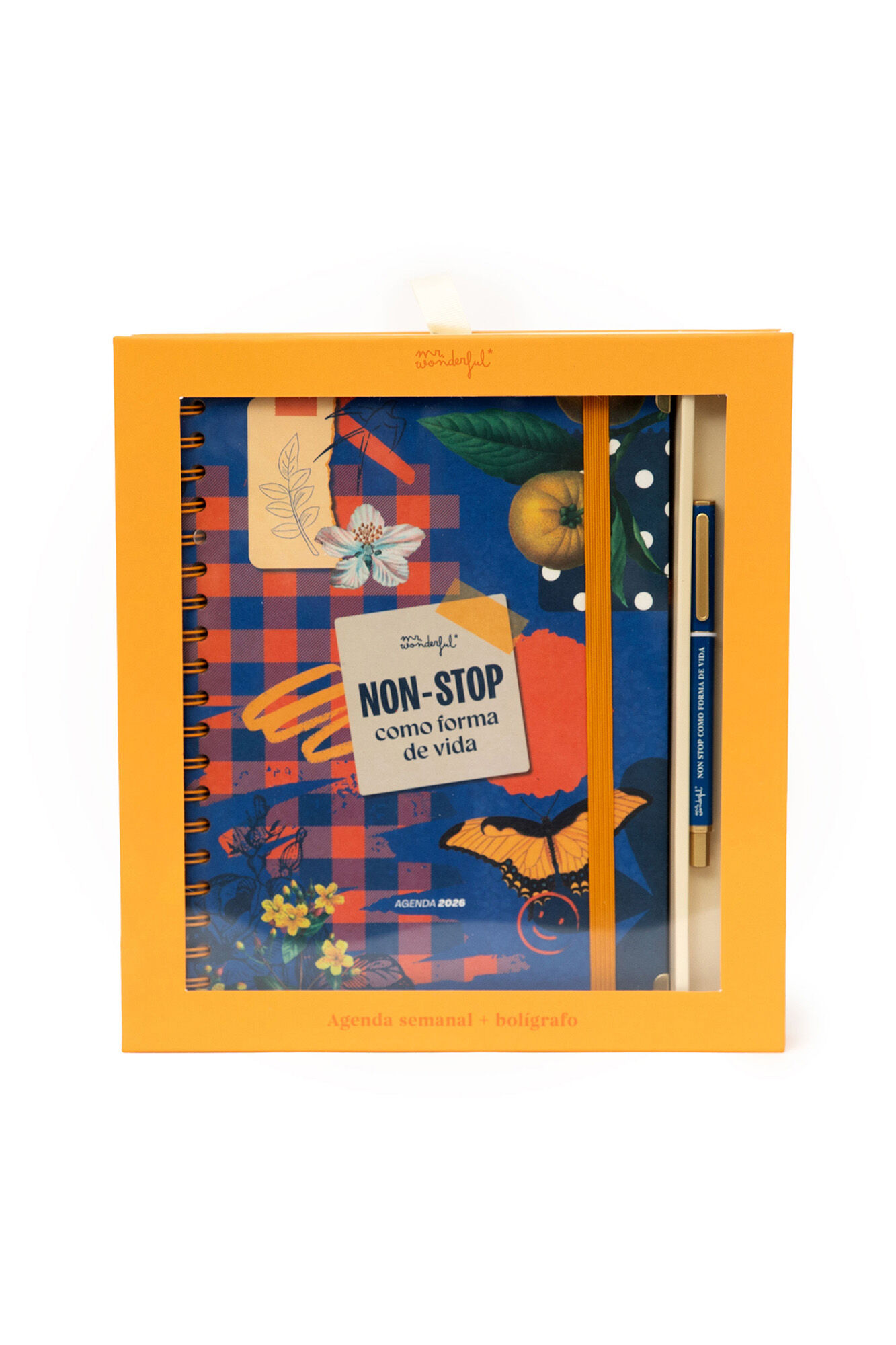 Mr. Wonderful Set de Agenda Office 2026 Semanal Extragrande + boli - Non stop como forma de vida