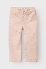 Womensecret Girls' floral print trousers rózsaszín