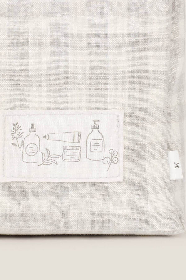 Textura Gingham vanity case Siva