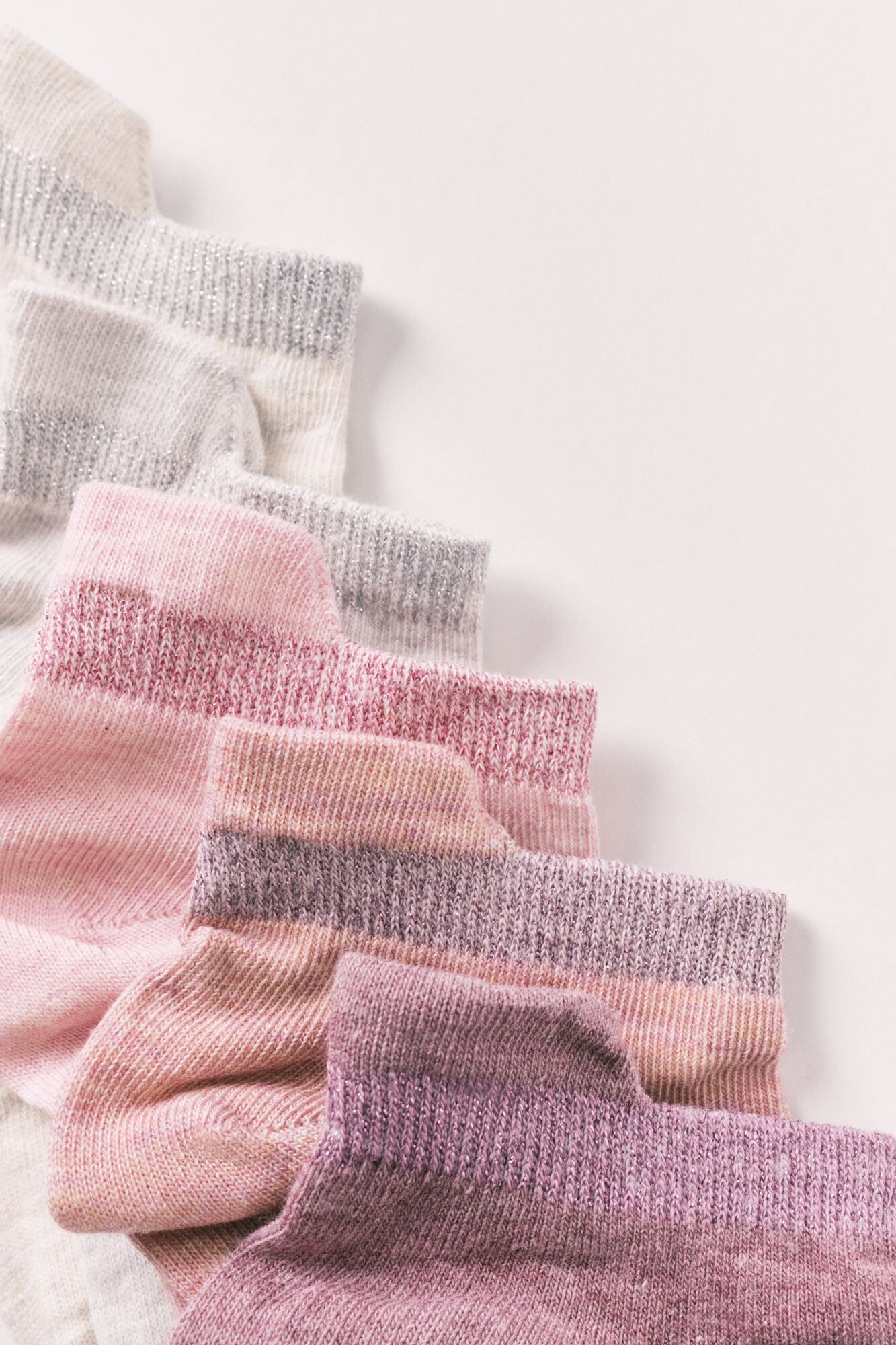 Women'secret Lot de 5 chaussettes courtes sportives roses