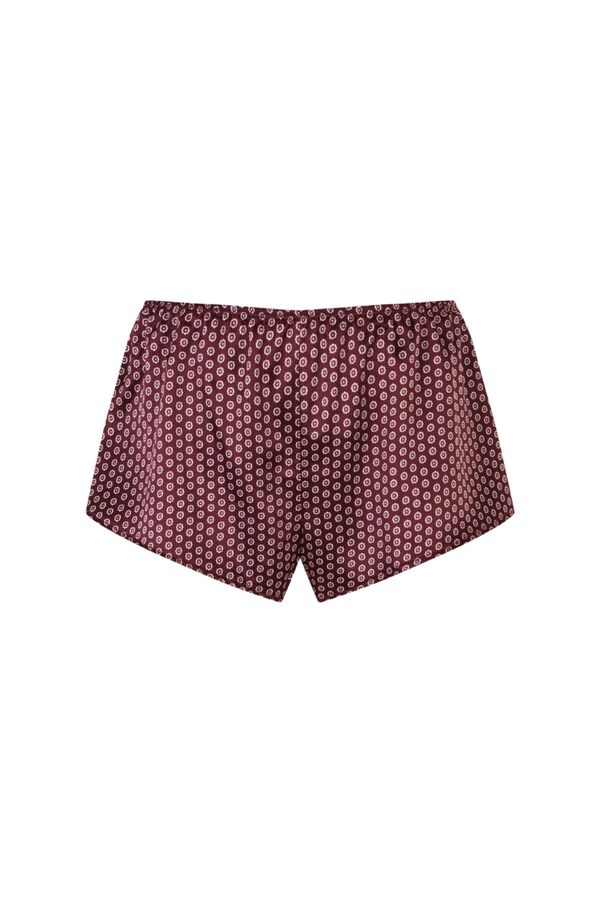 Women'secret Burgundy polka-dot satin-finish wide panty red
