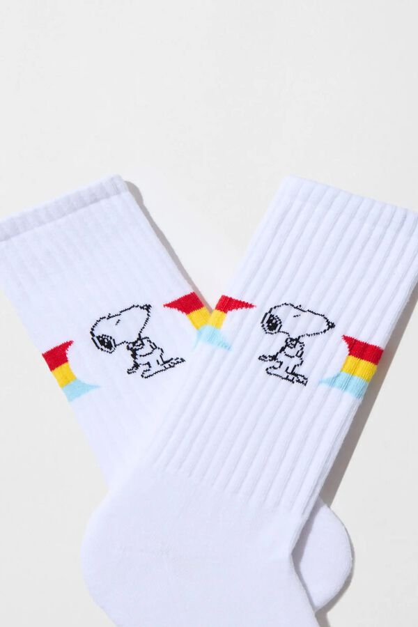 Besocks Calcetines altos deportivos BESOCKS de Snoopy blanco
